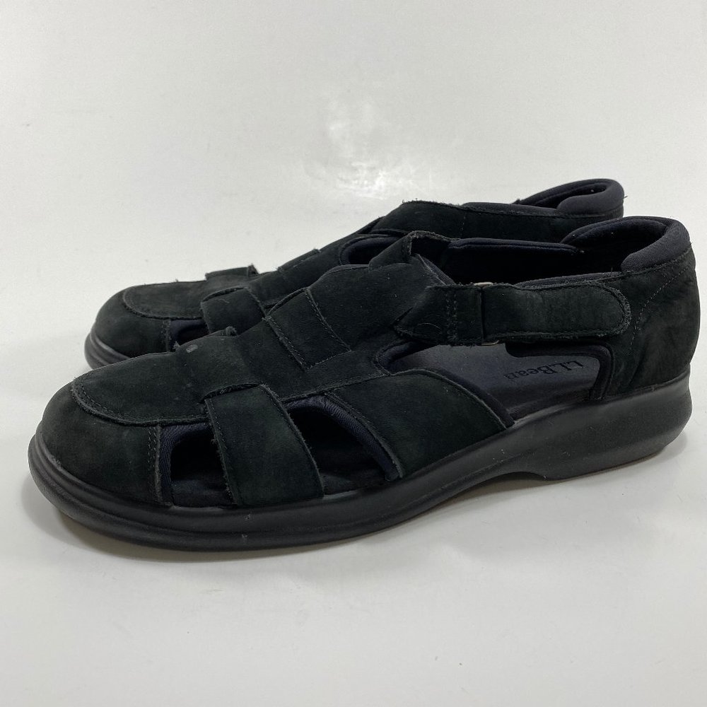 L L Bean Women's Black Suede Comfort Walking Shoes Career Casual Closed Toe 9